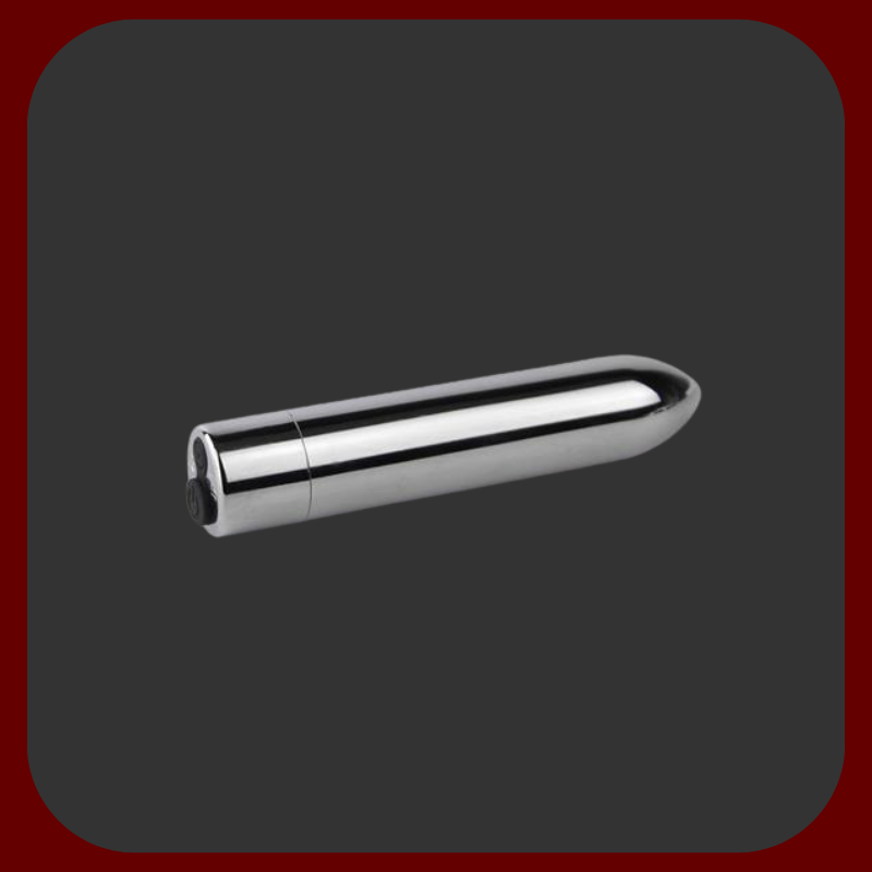 Mini vibrátor s 10ti vibracemi v stříbrné barvě s dobíjením přes USB.