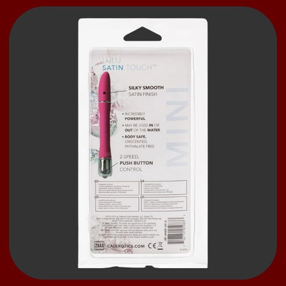 Růžový mini vibrátor LULU Satin Touch s hladkým povrchem a zakřiveným hrotem pro stimulaci bodu G, délka 15 cm.