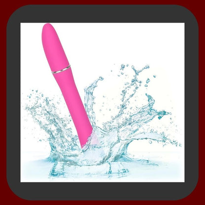 Růžový mini vibrátor LULU Satin Touch s hladkým povrchem a zakřiveným hrotem pro stimulaci bodu G, délka 15 cm.