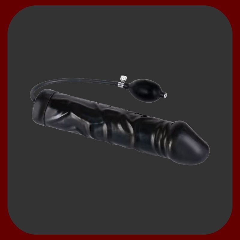 Nafukovací dildo MONSTER v tělové barvě, délka 31,5 cm, průměr až 10 cm, s pumpičkou a bezpečnostním ventilem