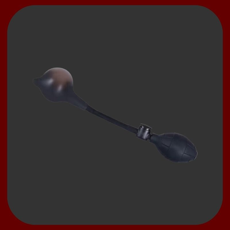 Černé nafukovací dildo z prémiového silikonu s pumpičkou, délka 25 cm, nafouknutelný průměr až 35 cm – EROSIANA