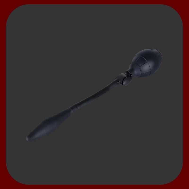 Černé nafukovací dildo z prémiového silikonu s pumpičkou, délka 25 cm, nafouknutelný průměr až 35 cm – EROSIANA