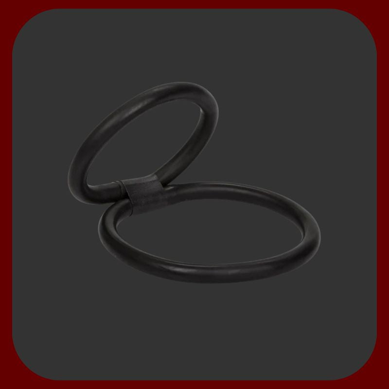 Luxusní černý nastavitelný erekční kroužek z PVC s rychlospojkou pro pevnější erekci a komfortní nošení.