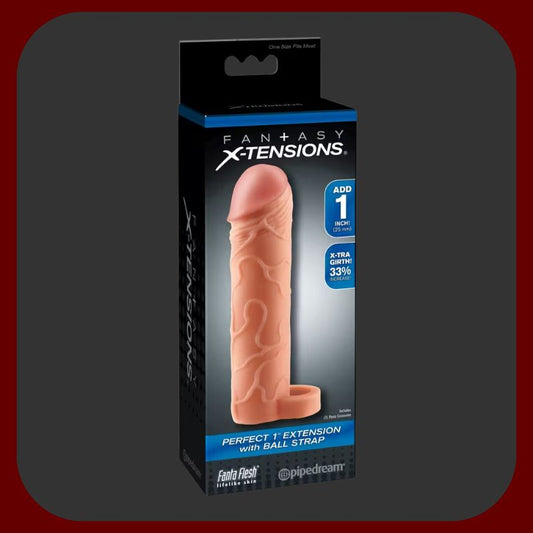 Tělový návlek na penis s kroužkem na varlata z materiálu FantaFlesh s realistickým povrchem a výrazným žilkováním