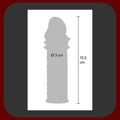 Průhledný elastický návlek na penis s texturovaným povrchem pro prodloužení a zvětšení penisu