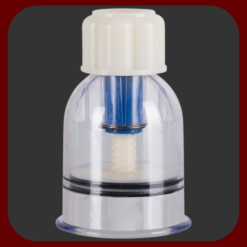 Výkonné průhledné odsávačky na bradavky XL – sada 2 kusů, zvýšení citlivosti a intenzivní stimulace, rozměry 10,5 x 5,8 cm.