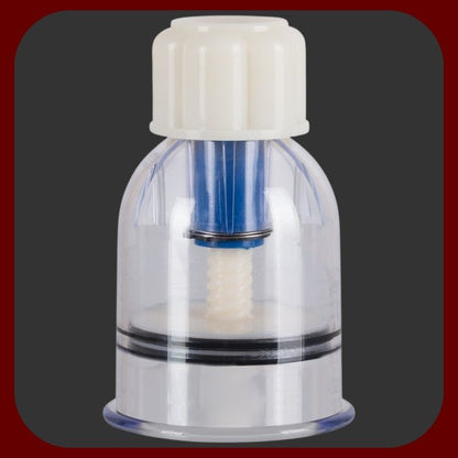 Výkonné průhledné odsávačky na bradavky XL – sada 2 kusů, zvýšení citlivosti a intenzivní stimulace, rozměry 10,5 x 5,8 cm.