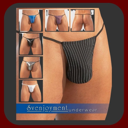 Sada 7 pánských elastických tang Cottelli Collection v různých barvách a vzorech, univerzální velikost S–L