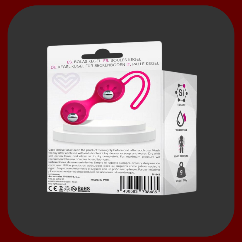 Růžové vaginální kuličky Pink Motion Balls z jemného silikonu, ideální pro diskrétní posilování pánevního dna a zlepšení intimního zdraví.