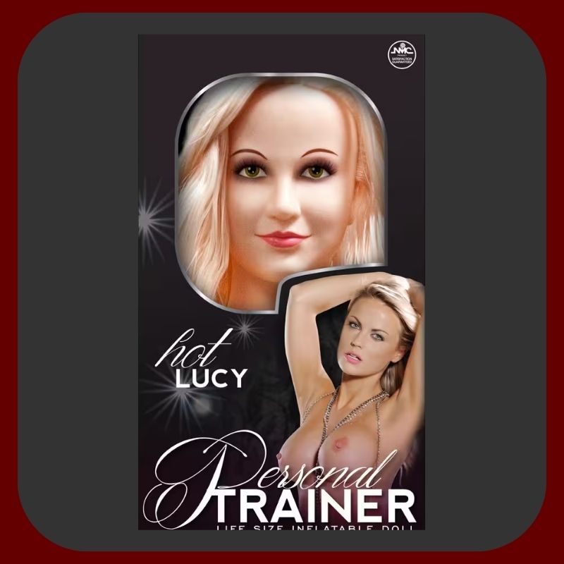 Nafukovací panenka Lucy s realistickou vagínou a análem z materiálu LoveClone RX, dlouhými vlasy a nafukovacím designem.