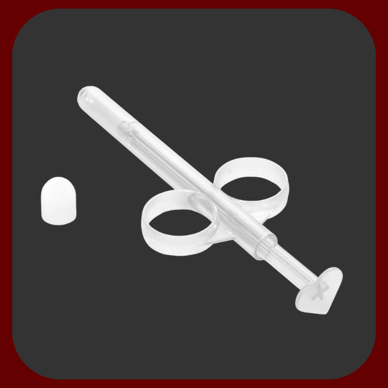 Plastová stříkačka pro lubrikant, 2 ks v balení, ideální pro snadné dávkování lubrikantu.
