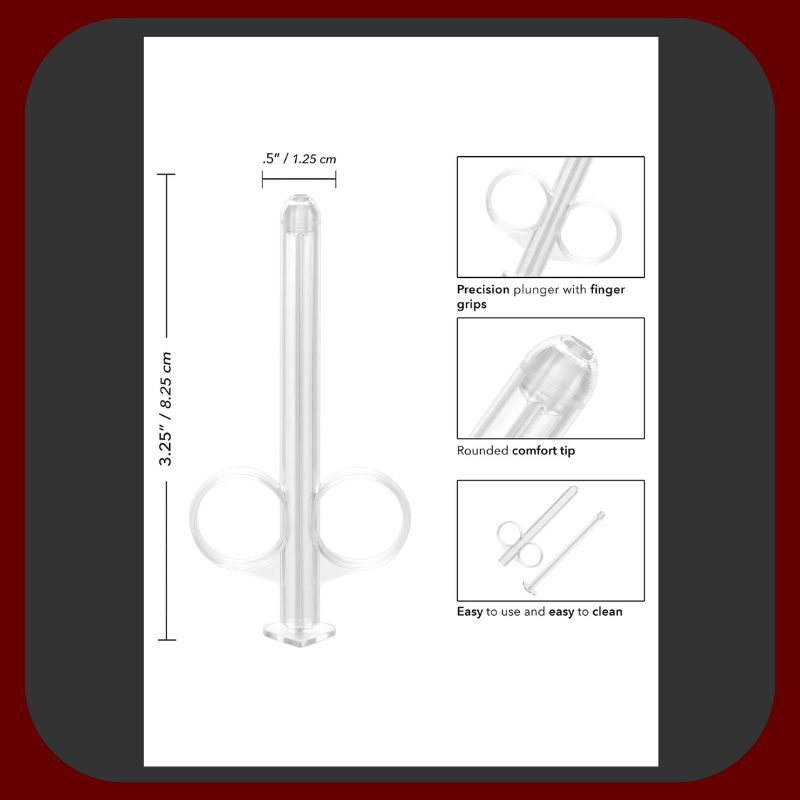 Plastová stříkačka pro lubrikant, 2 ks v balení, ideální pro snadné dávkování lubrikantu.
