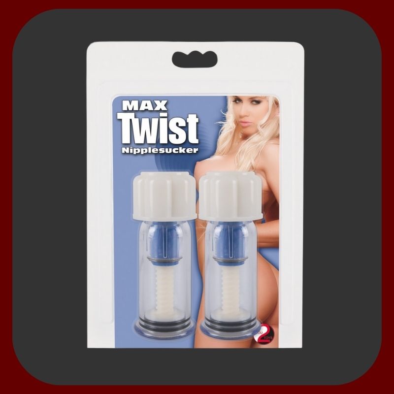 Transparentní přísavky na bradavky z ABS plastu s otočným mechanismem pro zvýšení citlivosti a intenzivnější erotické prožitky – EROSIANA