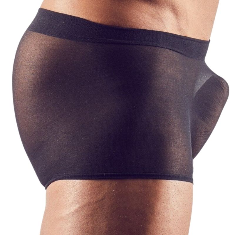 Sada dvou průsvitných erotických pánských boxerek z lehkého pružného polyamidu pro svůdný a sexy vzhled.