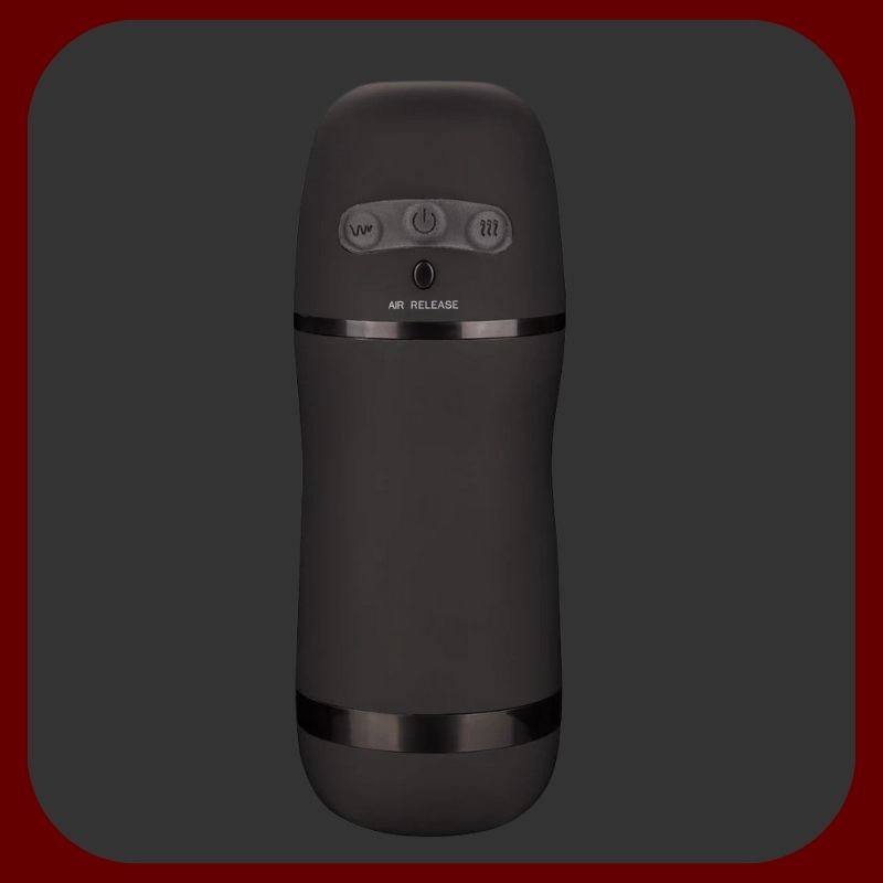 Černý vibrační masturbátor Pulsar Stroker se sacím efektem a USB dobíjením pro intenzivní mužské potěšení – EROSIANA.