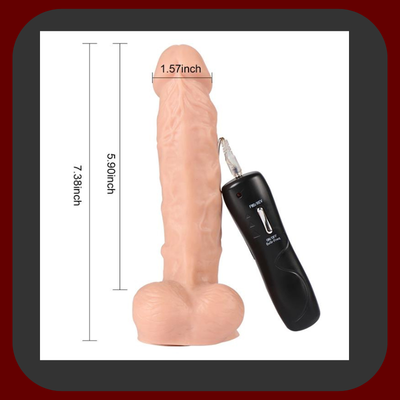 Realistický tělový rotační vibrátor Real Feel King s přísavkou a výrazným žilnatým povrchem, 19,5 x 4,1 cm.