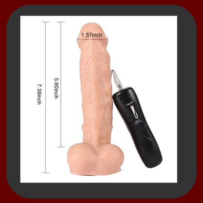 Realistický tělový rotační vibrátor Real Feel King s přísavkou a výrazným žilnatým povrchem, 19,5 x 4,1 cm.