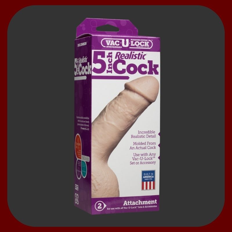 Realistické dildo Doc Johnson 15 × 4 cm s varlaty a Vac-U-Lock kompatibilitou pro strap-on i sólo použití – EROSIANA