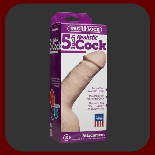 Realistické dildo Doc Johnson 15 × 4 cm s varlaty a Vac-U-Lock kompatibilitou pro strap-on i sólo použití – EROSIANA