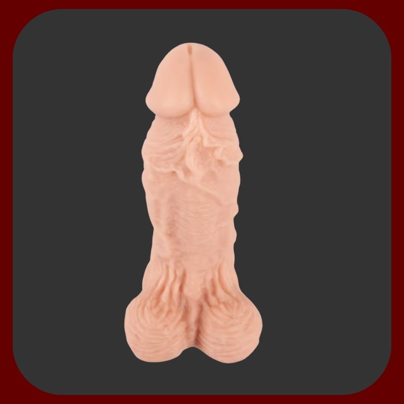 Gigantické realistické dildo Giant Skin 32 cm z měkkého sametového silikonu, tělové barvy, s pevnou přísavkou pro hands-free použití.