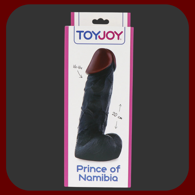 Realistické dildo "PRINCE OF NAMIBIA" XL 20 x 5,5 cm pro náročné, s výraznou žaludovou částí a realistickým materiálem.
