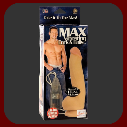 Realistický vibrátor s vibračními varlaty, dvojitý motor pro stimulaci vagíny a klitorisu, výkonná přísavka a nastavitelná vibrace pro maximální potěšení.
