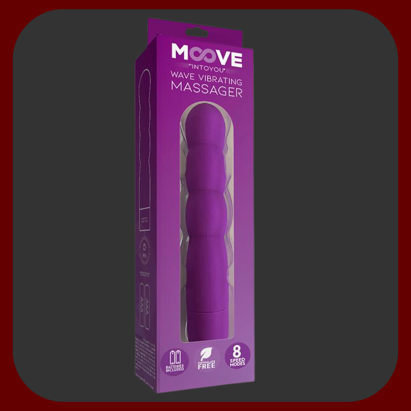 Fialový vibrátor Ripple Waves s třemi stimulačními koulemi, délka 16,5 cm, průměr 4 cm, 8 vibračních režimů, z jemného silikonu, voděodolný.