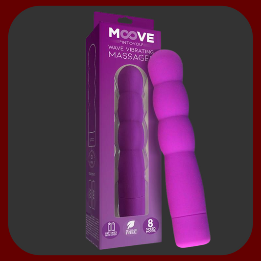 Fialový vibrátor Ripple Waves s třemi stimulačními koulemi, délka 16,5 cm, průměr 4 cm, 8 vibračních režimů, z jemného silikonu, voděodolný.