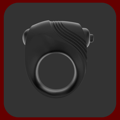 Romeri – erekční kroužek s vibrační kuličkou, vyrobený z čistého černého silikonu pro intenzivnější rozkoš a silnější erekci.