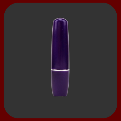 Rtěnkový vibrátor Secret Kiss v černé s růžovým detailem a fialové variantě, 9 x 3 cm, diskrétní a kompaktní erotická pomůcka.