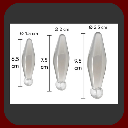 Sada 3 měkkých análních kolíků na prsty od ToyJoy s různými velikostmi pro individuální stimulaci.
