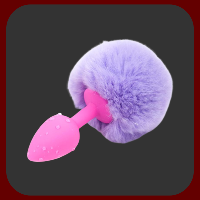 Fialová bambule na silikonovém análním kolíku pro erotické role-play