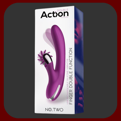 Fialový silikonový vibrátor pro ženy s klitorálním lízacím kolečkem, pohybem simulujícím prst a 7 různých vibračních režimů. 