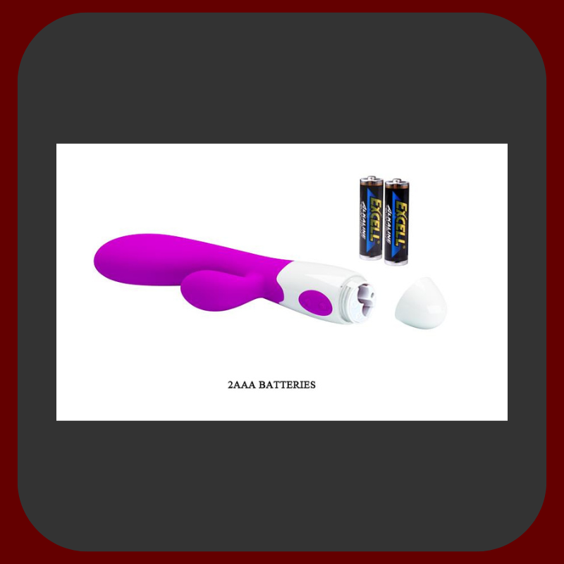 Fuchsiový silikonový vibrátor s králíkem, který nabízí 30 různých režimů vibrací pro současnou stimulaci klitorisu a bodu G.