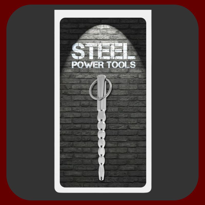 Luxusní sonda dilatátor na močovou trubici z chirurgické oceli, délka 15 cm, progresivní průměr 0,7–1,2 cm, stříbrná.