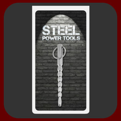 Luxusní sonda dilatátor na močovou trubici z chirurgické oceli, délka 15 cm, progresivní průměr 0,7–1,2 cm, stříbrná.