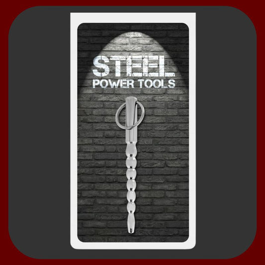 Luxusní sonda dilatátor na močovou trubici z chirurgické oceli, délka 15 cm, progresivní průměr 0,7–1,2 cm, stříbrná.