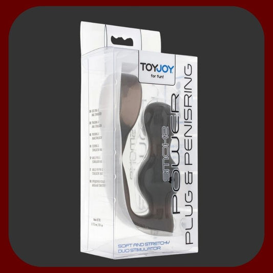 Šedý stimulační kolík na prostatu s elastickým erekčním kroužkem a vibracemi pro intenzivní mužskou stimulaci a pevnou erekci.