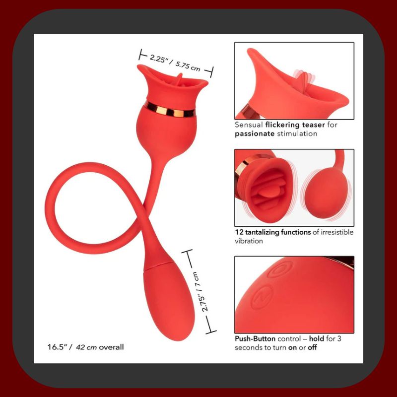 French Kiss Xtreme – oranžový stimulátor s vibrační kuličkou, silikonovými štětinkami a 12 režimy pro dvojitou rozkoš – EROSIANA.