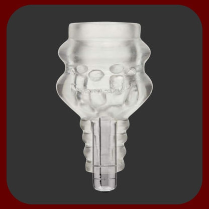 Průhledný vibrační stimulátor varlat Super Ball Sucker s masážními výstupky a 7 režimy vibrací – Doc Johnson – EROSIANA