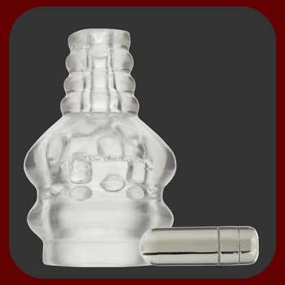 Průhledný vibrační stimulátor varlat Super Ball Sucker s masážními výstupky a 7 režimy vibrací – Doc Johnson – EROSIANA