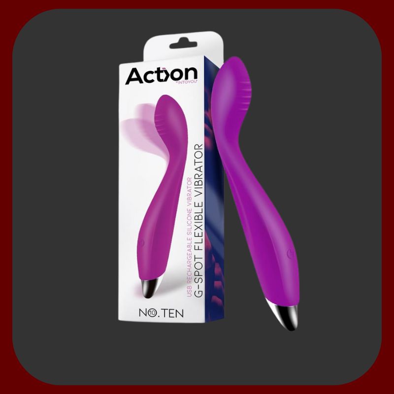 Silikonový G-spot vibrátor Ten s 10 vibračními režimy, zakřivenou špičkou a voděodolným designem pro intenzivní stimulaci bodu G.