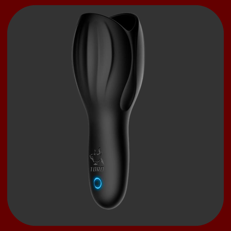 Tipper Tip – černý vibrační masturbátor pro muže, 10 intenzivních režimů vibrací, voděodolný a diskrétní design.