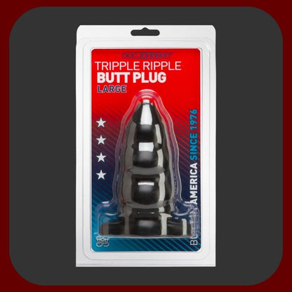 Trojitý černý anální kolík 15 cm z měkkého a flexibilního Sil-A-Gelu s pevnou přísavkou pro bezpečné a intenzivní používání.