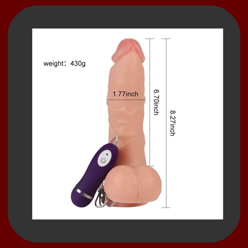  Ultra realistický vibrátor v tělové barvě s přísavkou, varlaty a výrazným žilkováním, délka 21 cm