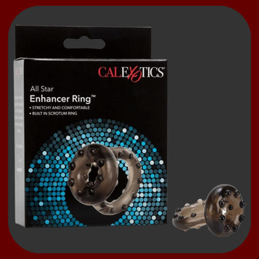 Černý erekční prstenec na penis a varlata z pružného TPE, velikost 5 × 4 cm