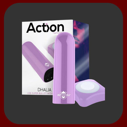 Fialový dálkově ovládaný vibrátor Bullet se 7 vibračními režimy, vhodný pro klitorální a vaginální stimulaci.