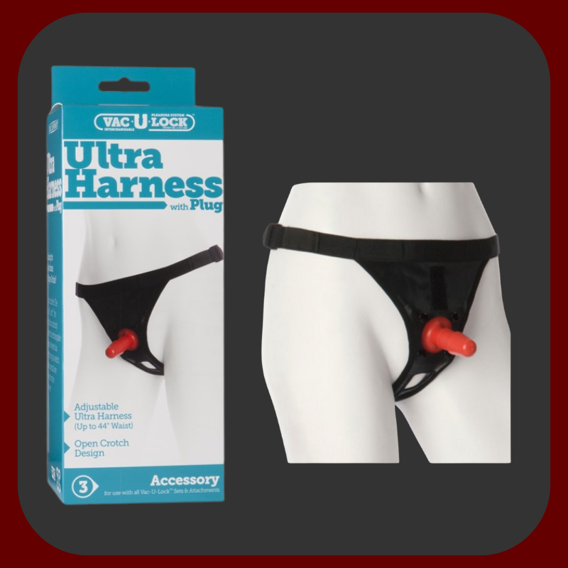 Unisex Strap-On postroj s Vac-U-Lock systémem pro maximální kontrolu a potěšení.