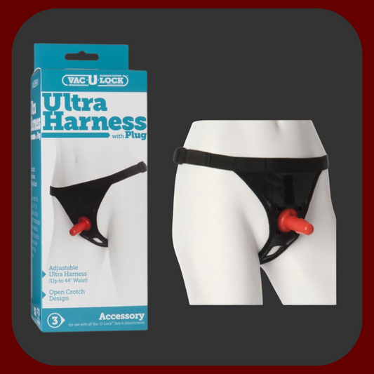 Unisex Strap-On postroj s Vac-U-Lock systémem pro maximální kontrolu a potěšení.