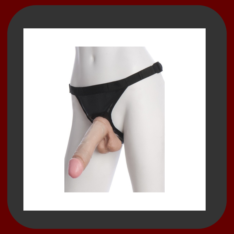 Unisex Strap-On postroj s Vac-U-Lock systémem pro maximální kontrolu a potěšení.